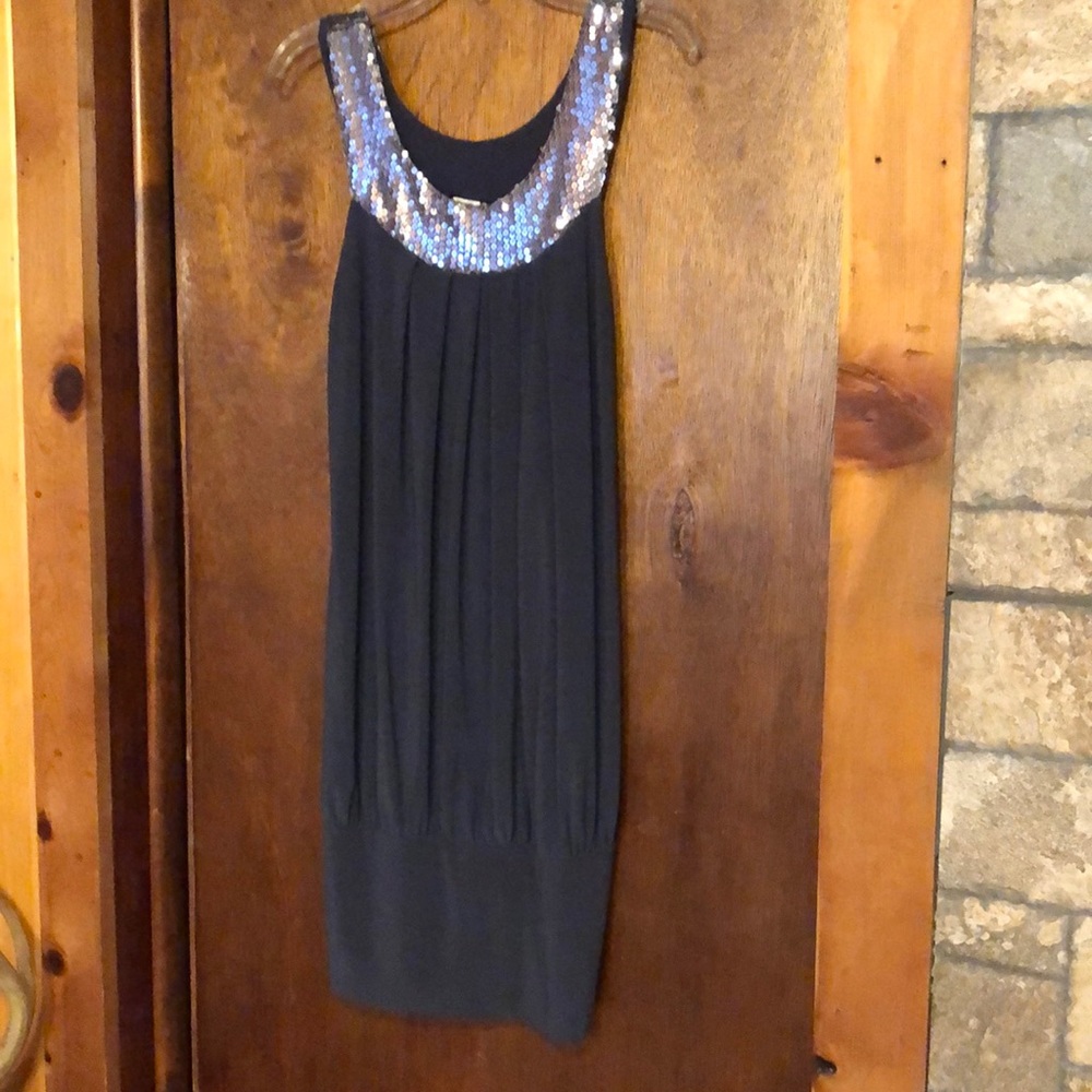 Candy Rain sz medium gray with sequins mini dress or tunic top